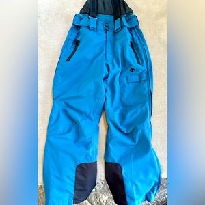 EUC Descente Youth Waterproof Windproof Snow Pant w/ suspenders. Size Youth 10.